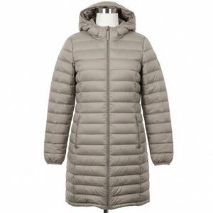 Tna Bravura Long Down Puffer Jacket Beige Womens Small
